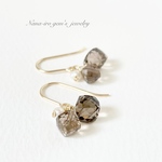 14kgf smokyquartz × pearl pierce