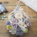  Birdcage Myosotis Bleu ＊ 鳥かごアレンジメント