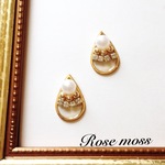 ビジュードロップピアス ＊イヤリング可