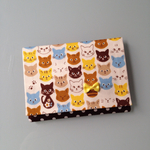 ポケットティッシュケース 猫だらけ〜♡ ブラウン