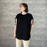 インもアウトもお洒落♡さらりと気持ちいい細見えコットンTシャツ M~LL【FREE】黒 KMC-516 386010