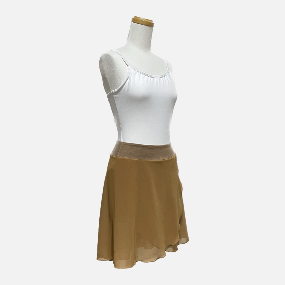 バレエスカート バレエスカートキャメルSMLオプションパンツ付き