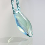 Aquamarine & Moonstone Oval：波動玉®（ハート・スロートチャクラ ）【現品一点物・超レアガラス使用】3