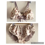 ゆるブラ&ふんどしパンツ 上下セット　リラックスブラ　リラックスショーツ　コットンリネン