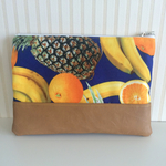 夏！パイナップル トロピカル 合皮 ポーチ