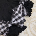 [送料無料]リボンアームカバー ショートタイプ ギンガムチェックリボン 選べるリボンカラー UV対策