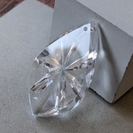1個　大きめ　ドイツヴィンテージ　クリア　ガラスチャーム