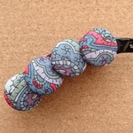 ★期間限定sale★くるみぼたんde大人ペイズリー柄【ブルー】バナナクリップ