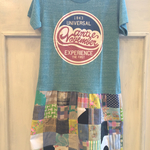  アメカジTシャツリメイクkidsワンピ  パッチワークタイプ