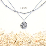【ifumé】つけっぱなしOK！コインネックレスの重ね付けセット SILVER SUS316 