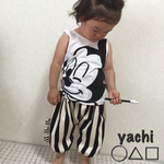 ☆ウロコ☆ユニークなモノクロ stripeダボッとパンツ