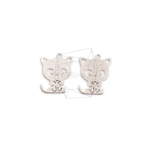 PDT-2682-R【2個入り】 ネコペンダント,Cat Pendant/12mmx15.4mm