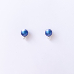 ダークブルーパール&パールピアス