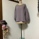 nonmau様専用ページハーフリネン　くすみピンクお袖ふんわりブラウス💕