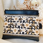 インド刺繍リボン　ポーチ　ミニポーチ