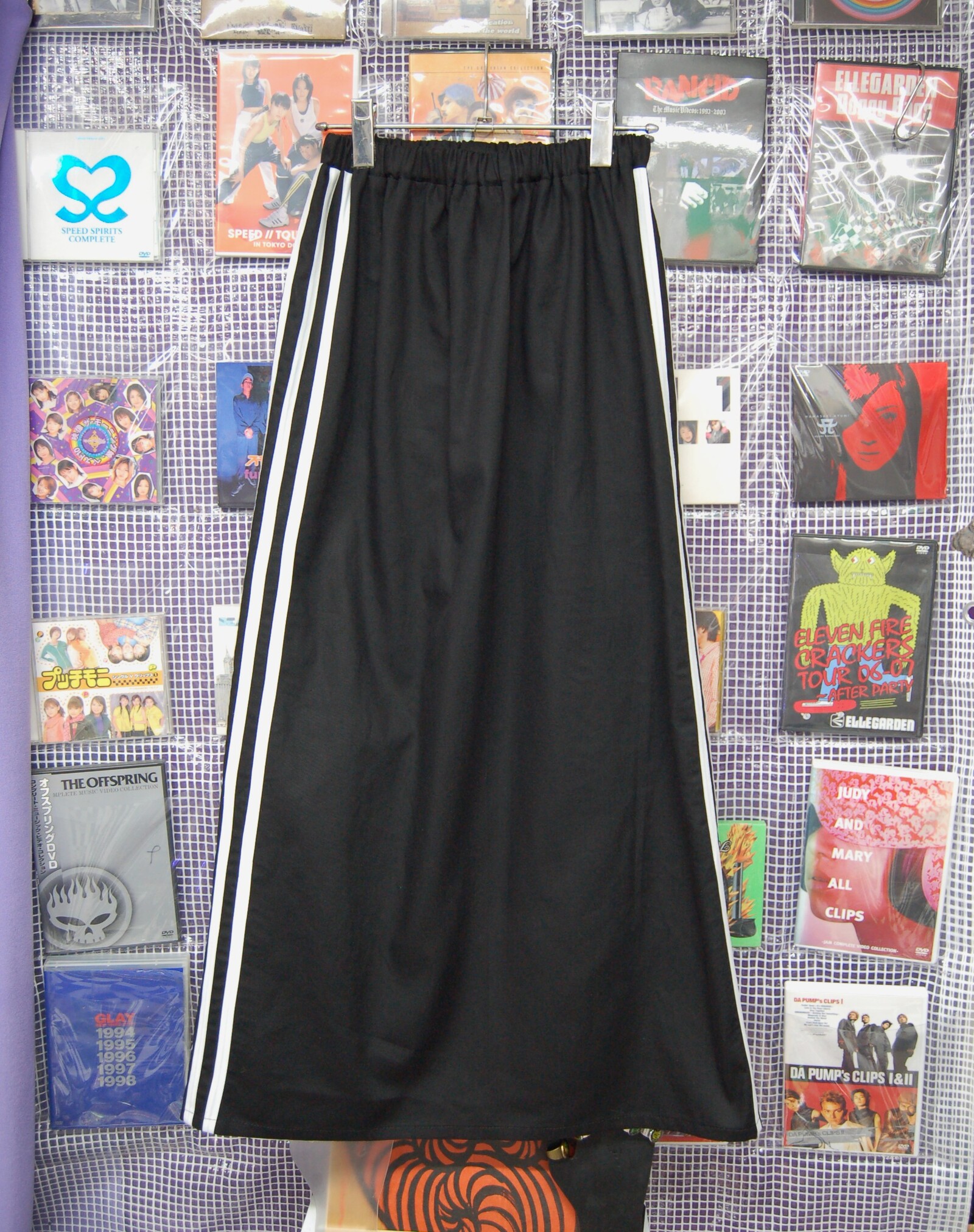 3line　long　skirt:black