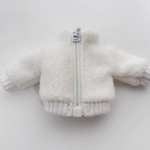 【受注商品】モコモコブルゾン　アウター　ホワイト　オビツ11 服