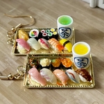 ミニチュア 豪華！お寿司プレートのピアス