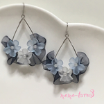 お花とオーガンジーのピアス