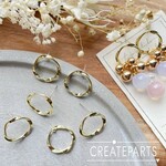 【6個】サークルポストピアス　ゴールド