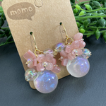 可愛い！紫陽花の大ぶりピアス・イヤリング♡(ピンク)