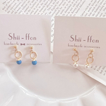 【発送早め】【ring】ターコイズorパール　ピアス/イヤリング　