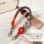 【選べるおまけ付(お花orタッセル)】パラコードで編んだハンドストラップ パラコード ストラップ 母の日 プレゼント ハンドメイド