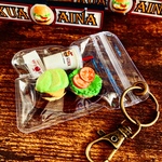 ハンバーガーセット【miniature keyholder】ミニチュア キーホルダー アクセサリー おもちゃ アメリカン ドールハウス