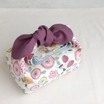 リボン結びのお弁当包み【メルヘンフラワー】