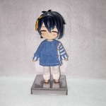 ねんどろいどどーる　ストライプ×無地長袖Tシャツ　