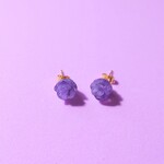 【再販】２月の誕生石✨薔薇 ラベンダーアメジスト 天然石 ステンレス スタッドピアス