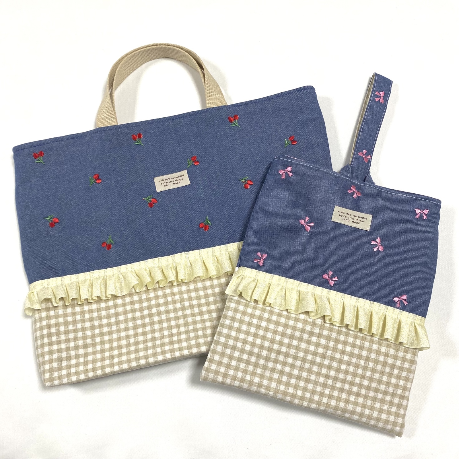 luckyclover✤⭐︎上靴袋等3点⭐︎女の子入園入学セットハンドメイド luckyclover✤⭐︎上靴袋等3点⭐︎女の子入園入学セット