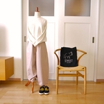 カラーデニムボールパンツ（スモーキーピンク）