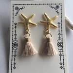 ヒトデ&タッセル　上品なピアス