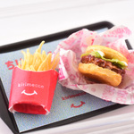 てりやきハンバーガー🍔セット　ファーストフード　 1/12サイズ　ミニチュアフード
