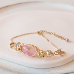 ワイヤーラッピングブレスレット「桜」