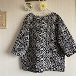 ミナペルホネンシンフォニー風綿麻刺繍のドルマンスリーブプルオーバー