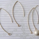ピアス　フープ●金色　6個/3組　メタルパーツ金具