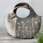 [専用]ミナペルホネン　noppara grey 手持ちラウンドバッグ
