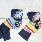 犬服  カラフルボーダーコーデ♡《2段スカート風》