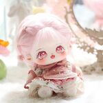 無属性 ぬいぐるみ 20cm 着せ替えぬいぐるみ ピンク髪ピンク目女の子 着せ替え人形 綿人形 コットンドール キャラクターぬいぐるみ