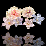 【再販vol.4】成人式 卒業式 牡丹 と 桔梗 髪飾り ⭐︎ アメリカンフラワー