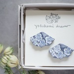 : : : 陶土の草花耳かざり : : : 1200（ピアス）