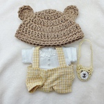 ちびぬい服　ハンドメイド♪  服上下とクマの帽子とかばんの4点セット