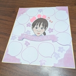 春の似顔絵色紙シールフレーク