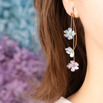 ゆれる紫陽花　イヤリング(ピアス)  