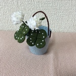 ちりめん細工:四つ葉のクローバー(3)