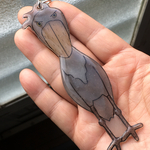 大きなハシビロコウのバッグチャーム