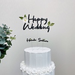 ケーキトッパー　ウェディング　花