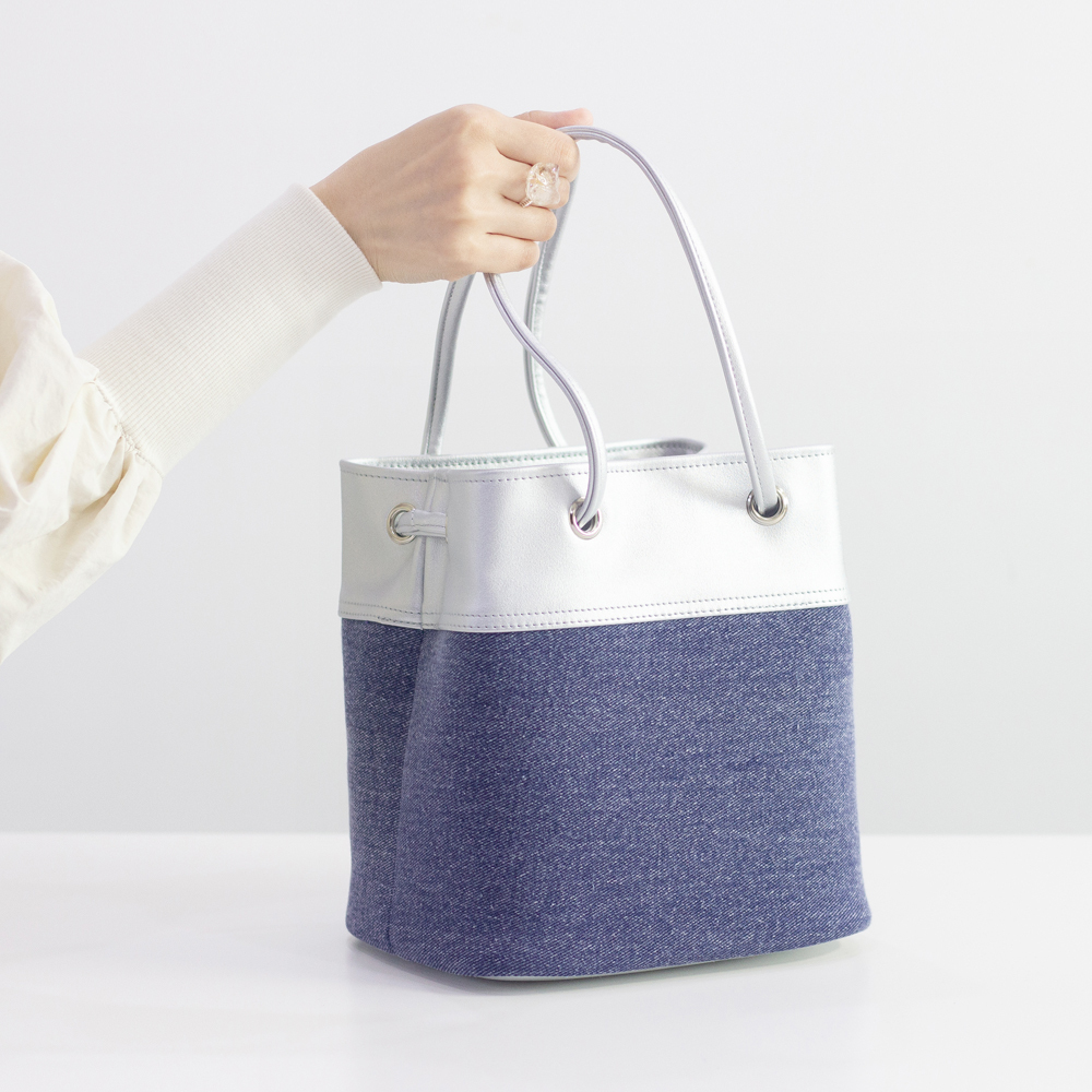 レオパード柄デニム ミニショルダーバッグ（Sサイズ）ヒョウ柄